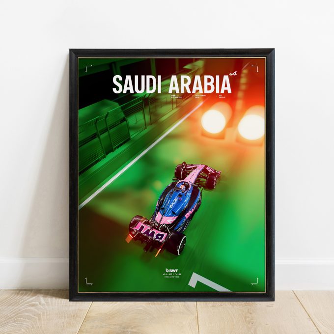 Saudi Arabia 2025 Alpine F1 Poster