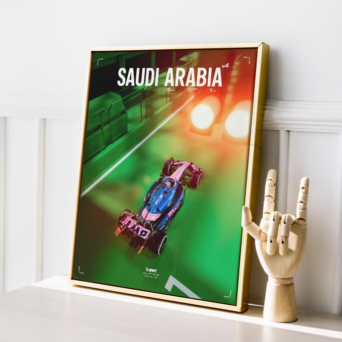 Saudi Arabia 2025 Alpine F1 Poster