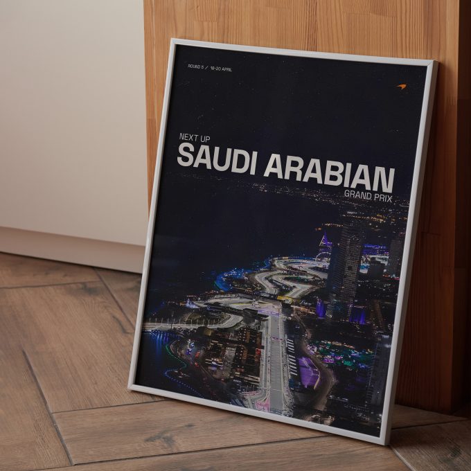Saudi Arabia 2025 McLaren F1 Poster