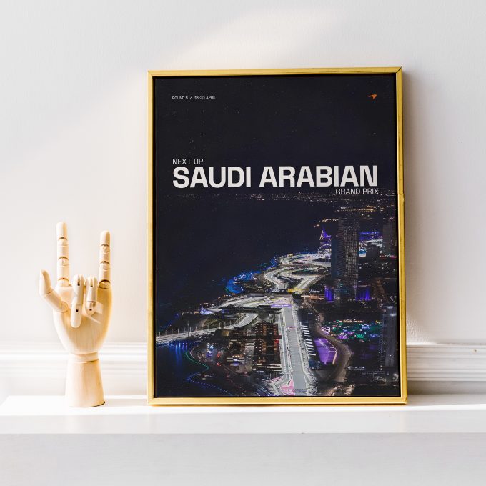 Saudi Arabia 2025 McLaren F1 Poster