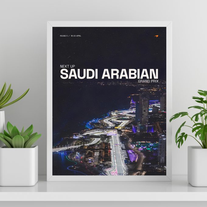Saudi Arabia 2025 McLaren F1 Poster