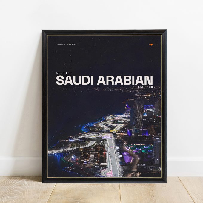 Saudi Arabia 2025 McLaren F1 Poster