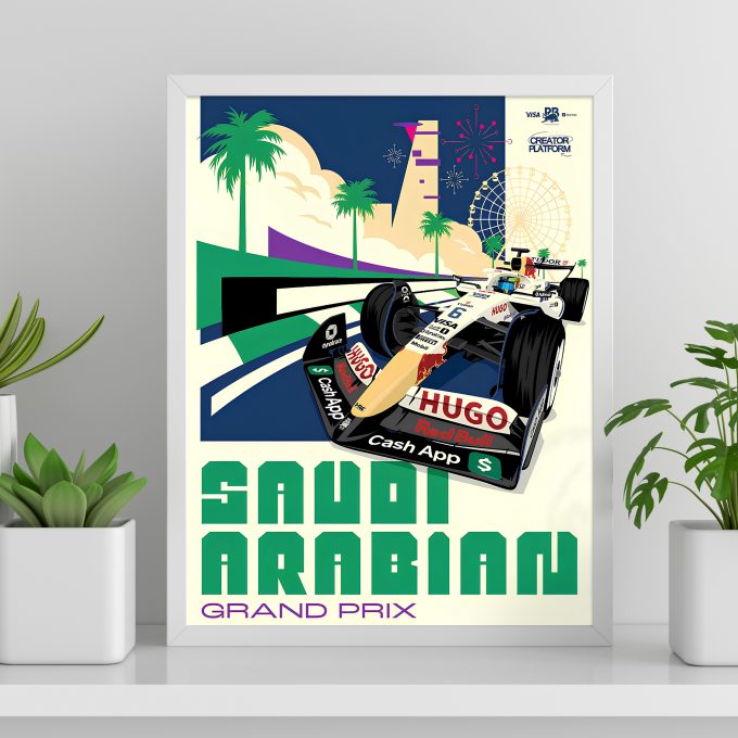 Saudi Arabia 2025 Racing Bulls F1 Poster