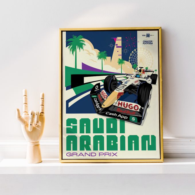 Saudi Arabia 2025 Racing Bulls F1 Poster