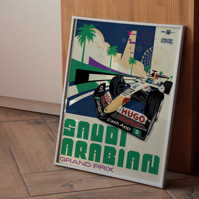 Saudi Arabia 2025 Racing Bulls F1 Poster
