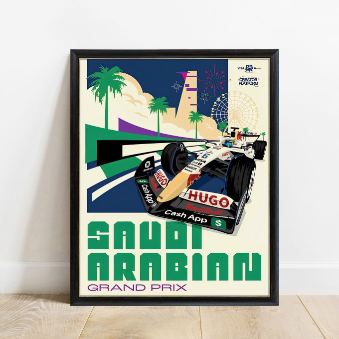 Saudi Arabia 2025 Racing Bulls F1 Poster