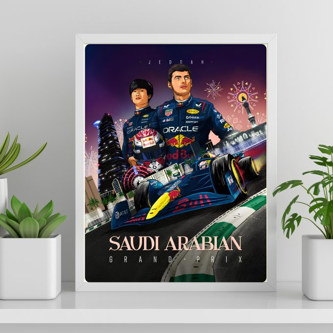 Saudi Arabia 2025 Red Bull F1 Poster
