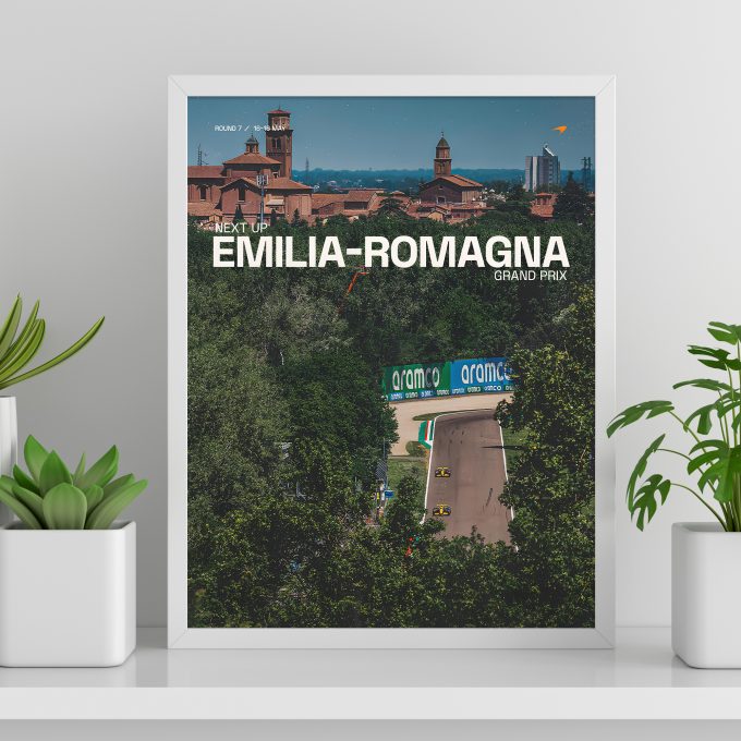 Emilia Romagna 2025 McLaren F1 Poster
