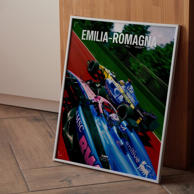 Emilia Romagna Italy 2025 Alpine F1 Poster