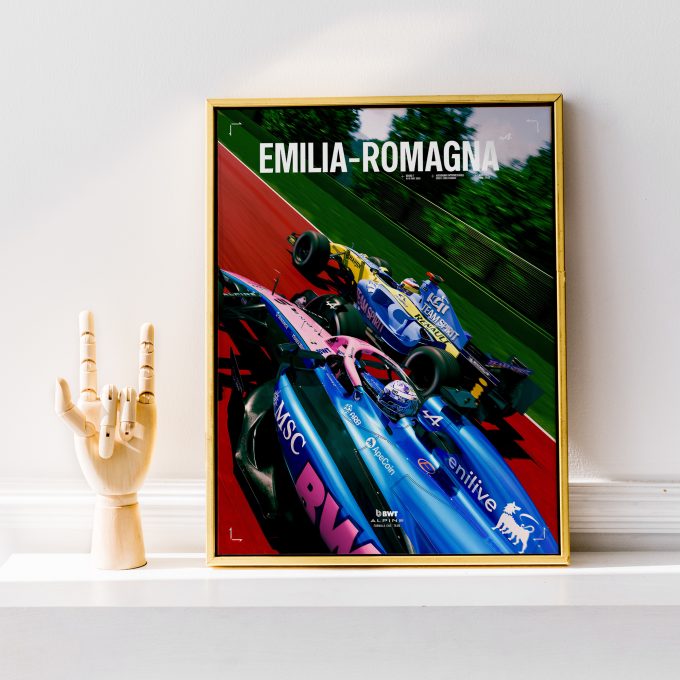 Emilia Romagna Italy 2025 Alpine F1 Poster