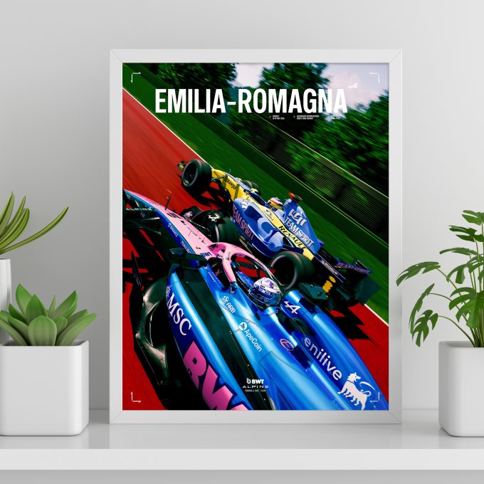 Emilia Romagna Italy 2025 Alpine F1 Poster