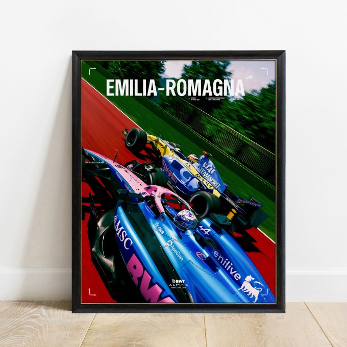 Emilia Romagna Italy 2025 Alpine F1 Poster