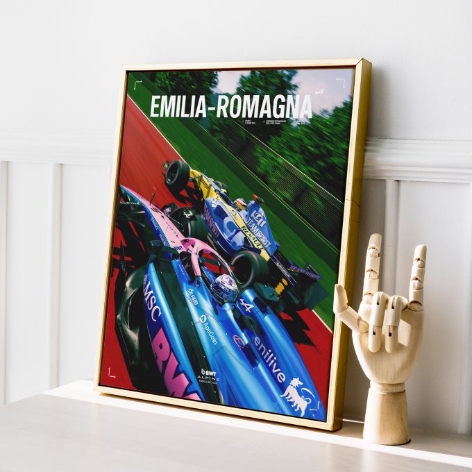 Emilia Romagna Italy 2025 Alpine F1 Poster