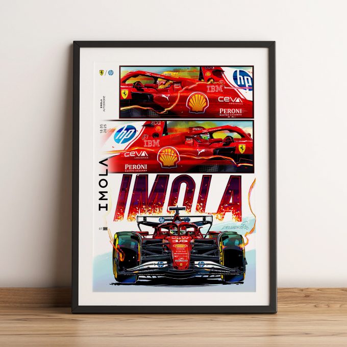 Emilia Romagna Italy 2025 Ferrari F1 Poster