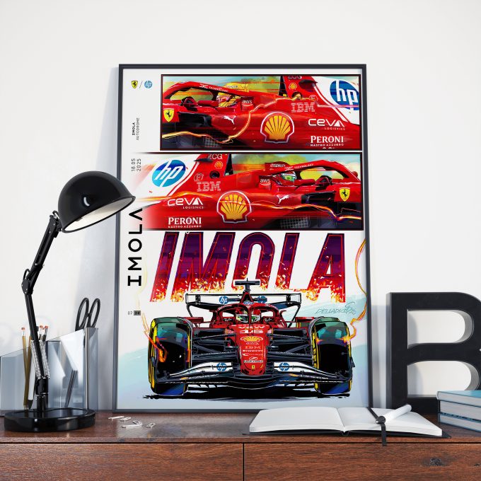 Emilia Romagna Italy 2025 Ferrari F1 Poster