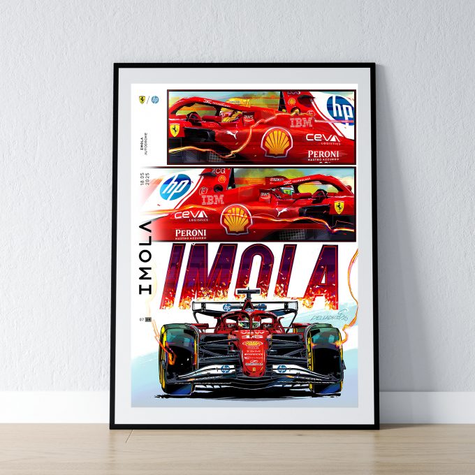 Emilia Romagna Italy 2025 Ferrari F1 Poster