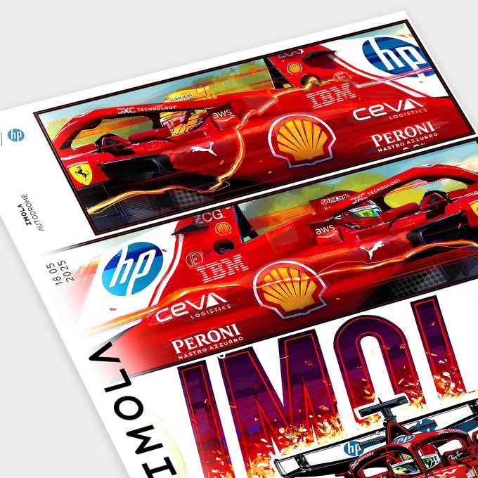 Emilia Romagna Italy 2025 Ferrari F1 Poster
