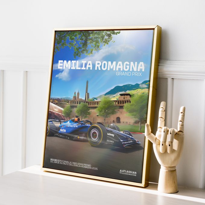 Emilia Romagna Italy 2025 Williams F1 Poster 2