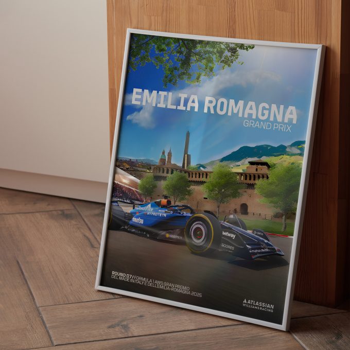 Emilia Romagna Italy 2025 Williams F1 Poster 2