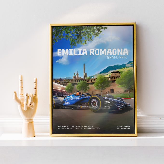 Emilia Romagna Italy 2025 Williams F1 Poster 2