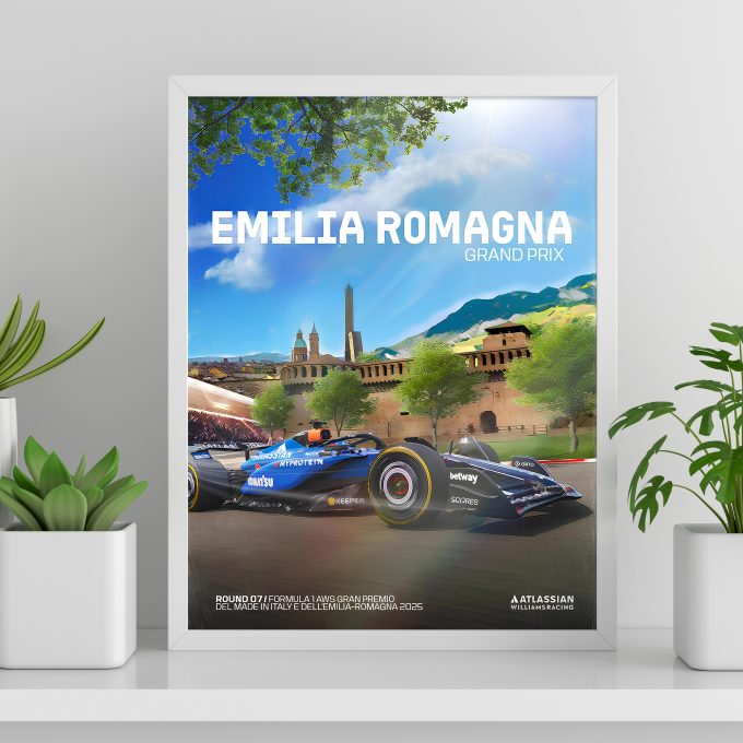 Emilia Romagna Italy 2025 Williams F1 Poster 2