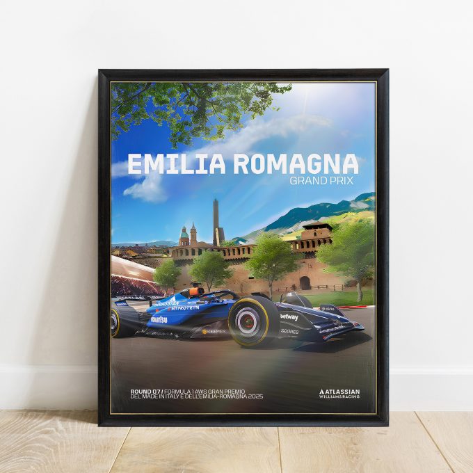 Emilia Romagna Italy 2025 Williams F1 Poster 2
