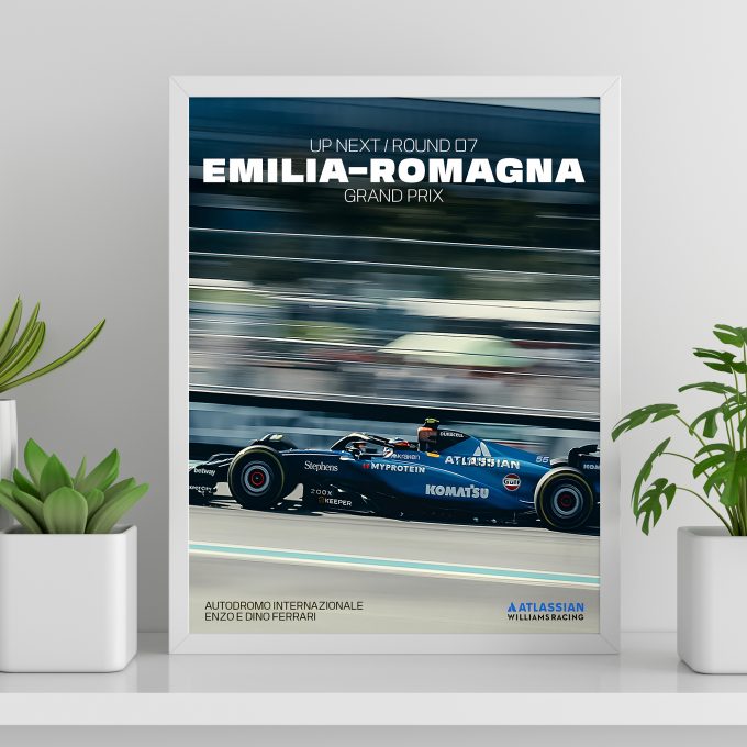 Emilia Romagna Italy 2025 Williams F1 Poster