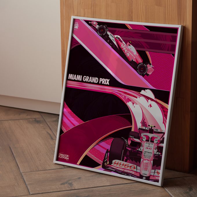 Miami USA 2025 Racing Bulls F1 Poster