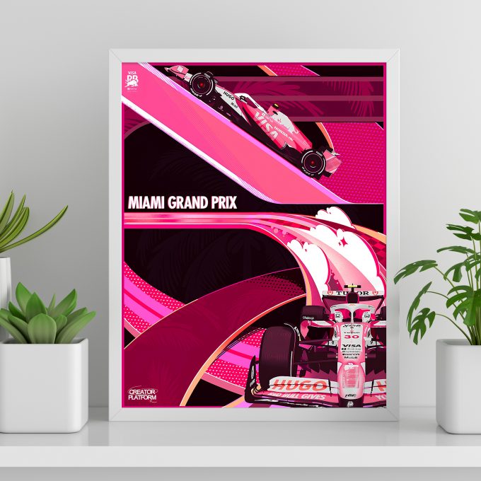 Miami USA 2025 Racing Bulls F1 Poster