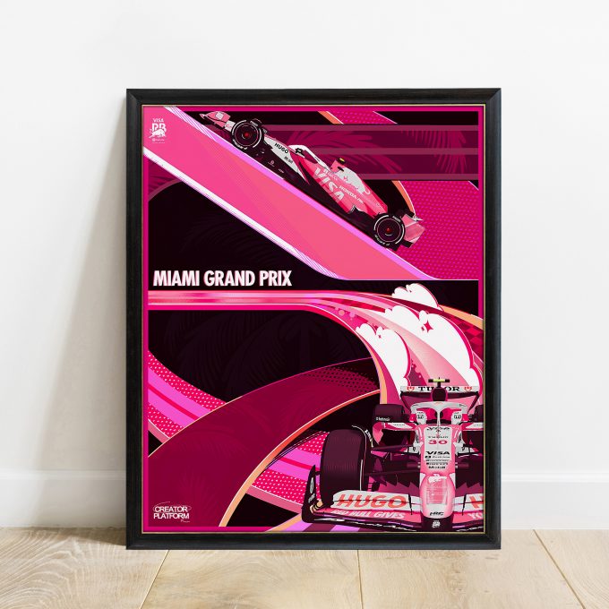 Miami USA 2025 Racing Bulls F1 Poster