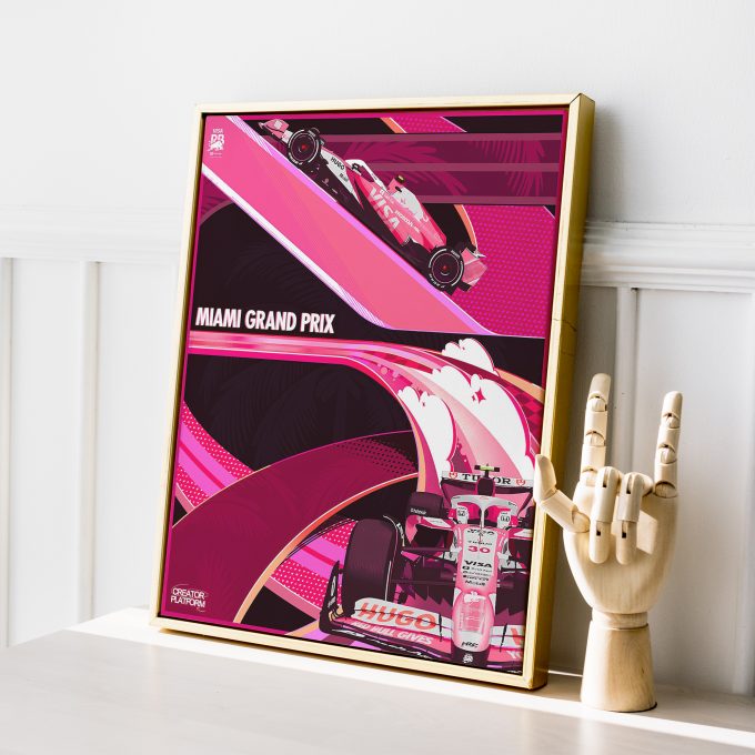Miami USA 2025 Racing Bulls F1 Poster