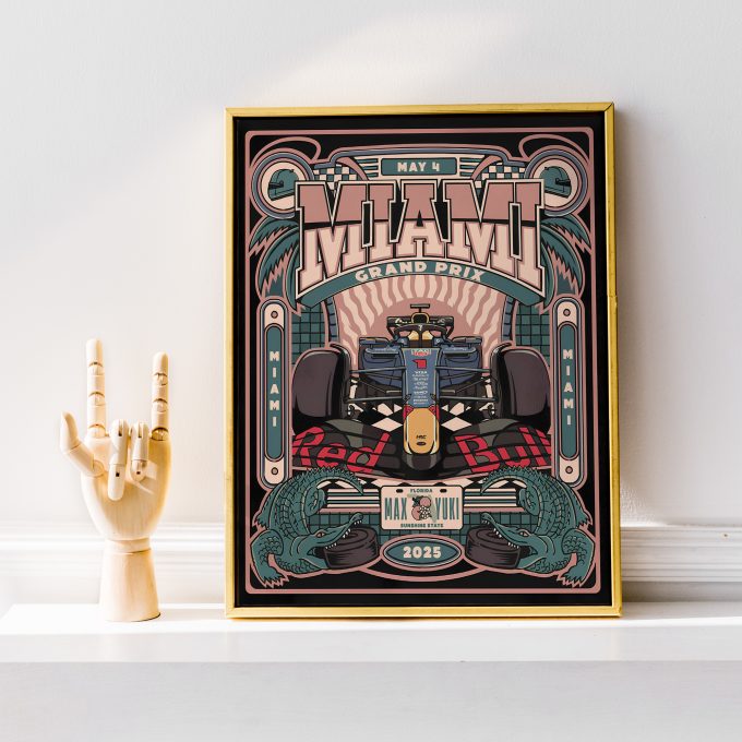 Miami USA 2025 Red Bull F1 Poster