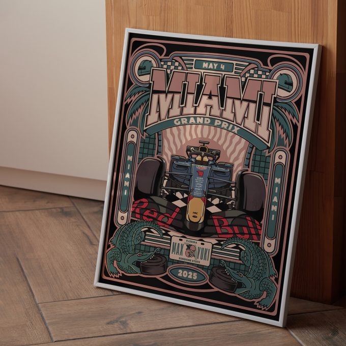 Miami USA 2025 Red Bull F1 Poster