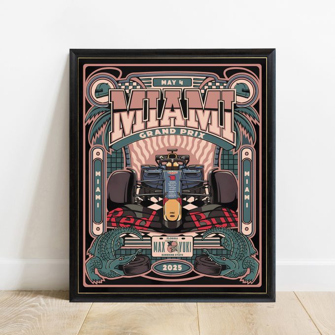 Miami USA 2025 Red Bull F1 Poster