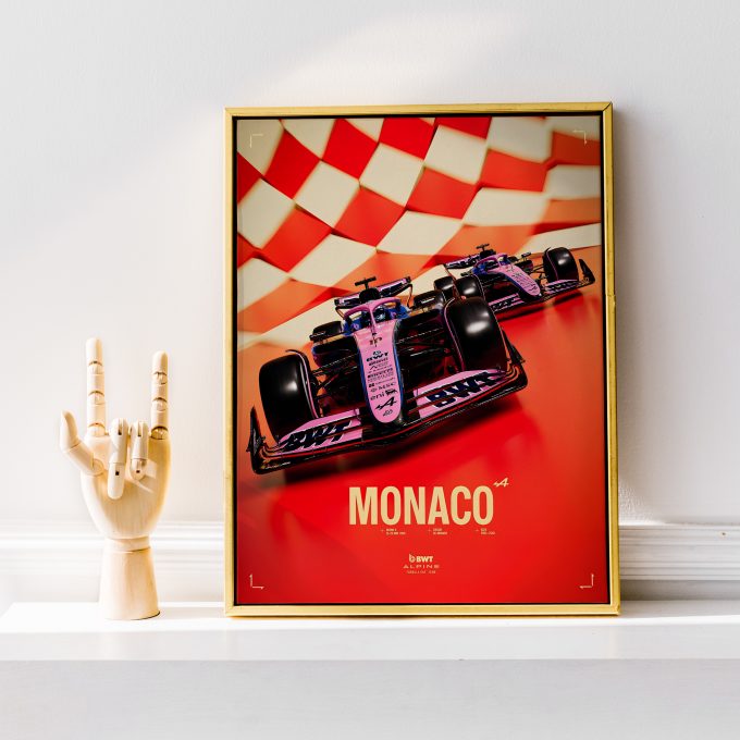 Monaco 2025 Alpine F1 Poster