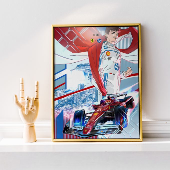 Monaco 2025 Ferrari F1 Poster