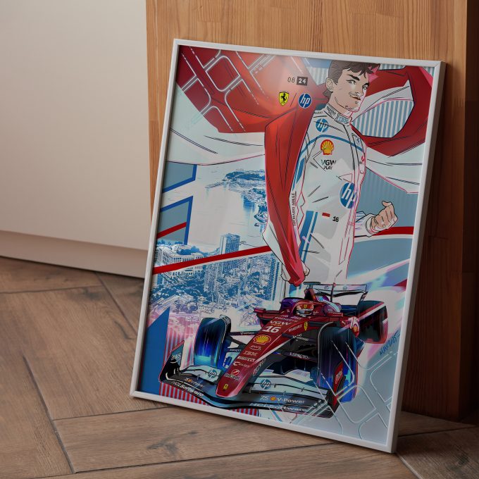 Monaco 2025 Ferrari F1 Poster