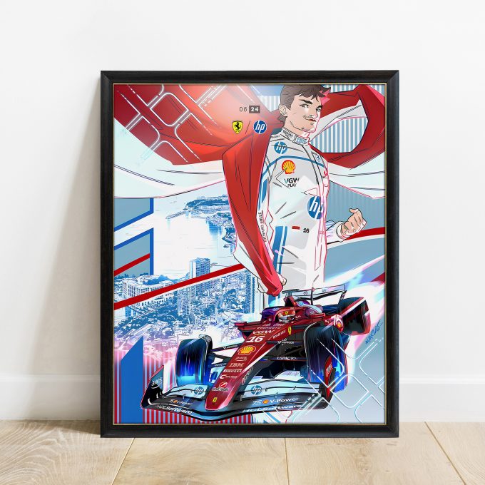 Monaco 2025 Ferrari F1 Poster