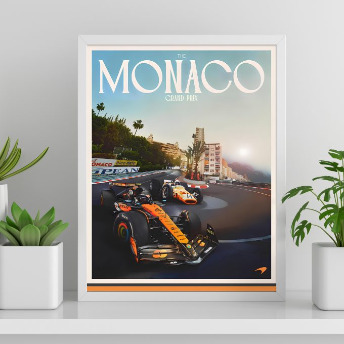 Monaco 2025 McLaren F1 Poster