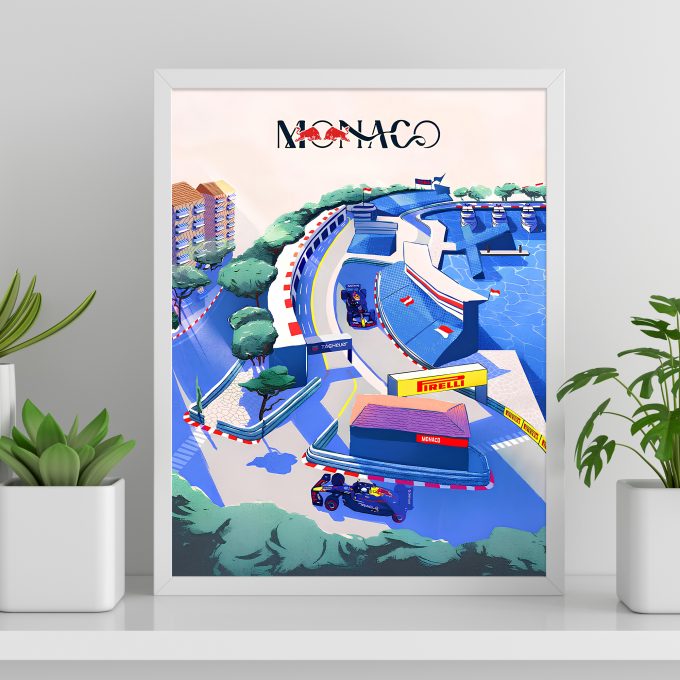 Monaco 2025 Red Bull F1 Poster