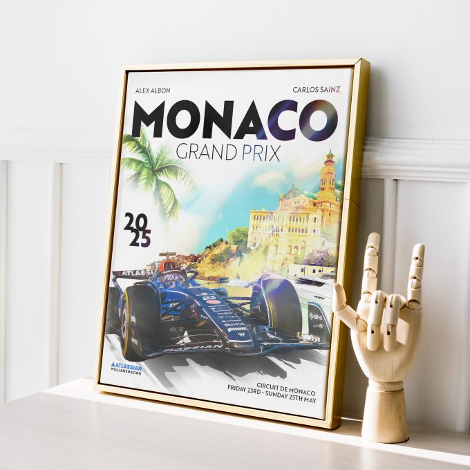 Monaco 2025 Williams F1 Poster 2