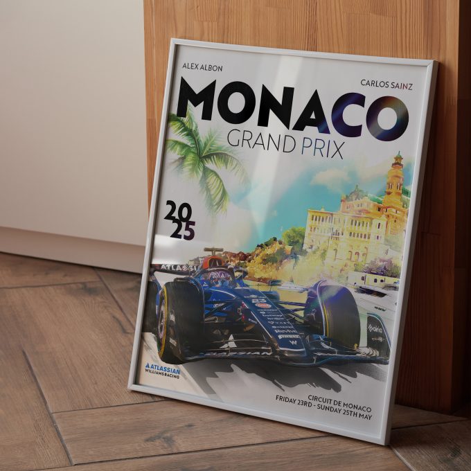 Monaco 2025 Williams F1 Poster 2