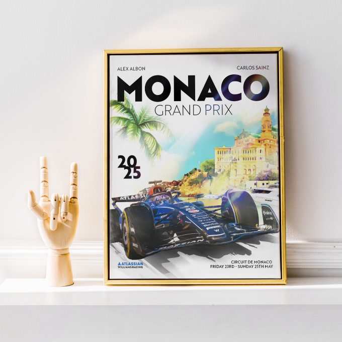 Monaco 2025 Williams F1 Poster 2