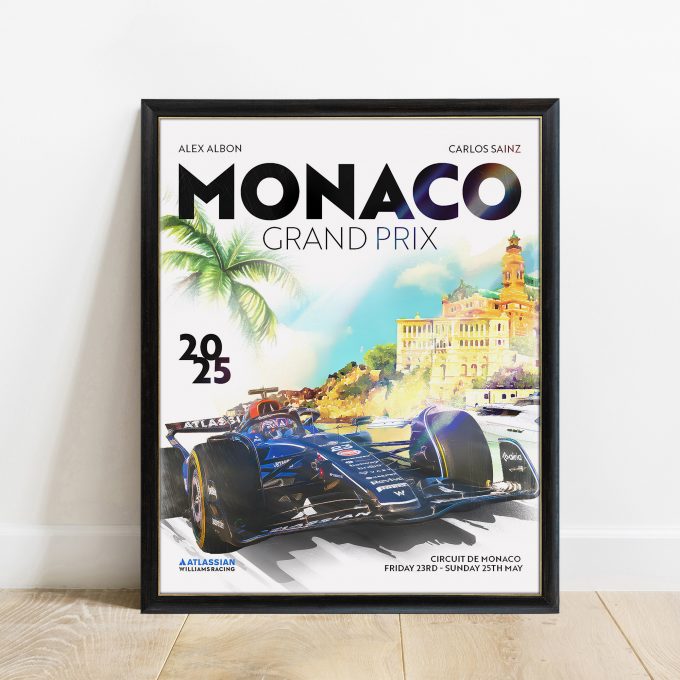 Monaco 2025 Williams F1 Poster 2