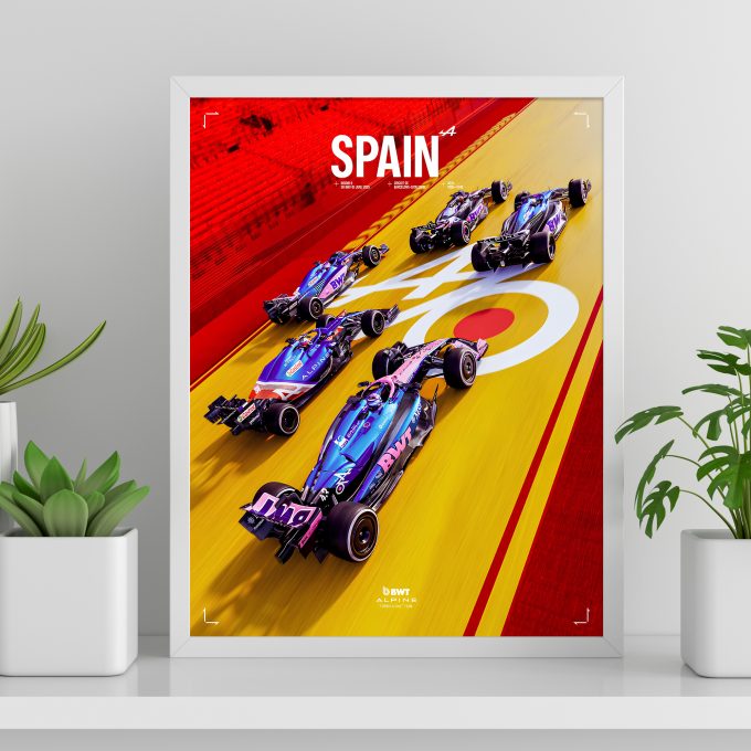 Spain 2025 Alpine F1 Poster