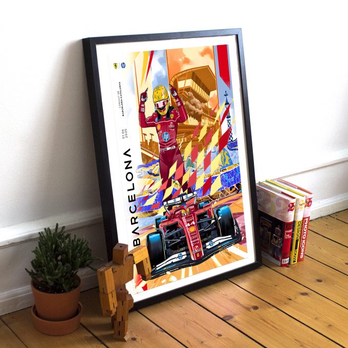 Spain 2025 Ferrari F1 Poster