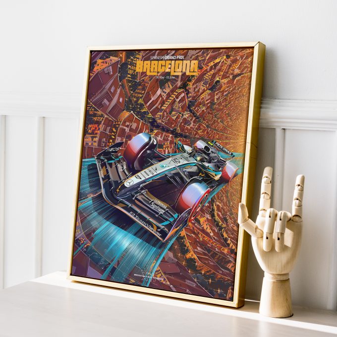 Spain 2025 Mercedes F1 Poster