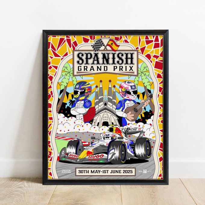 Spain 2025 Racing Bulls F1 Poster