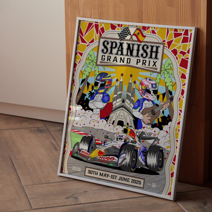 Spain 2025 Racing Bulls F1 Poster