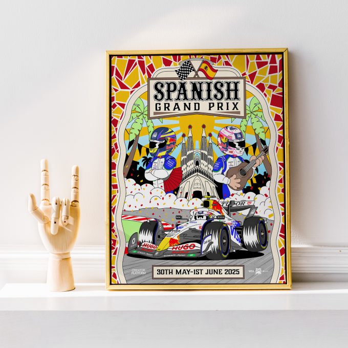 Spain 2025 Racing Bulls F1 Poster